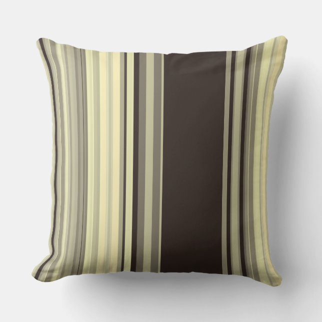 Coussin Gris noir et Blé Mélange d'oreiller (Recto)
