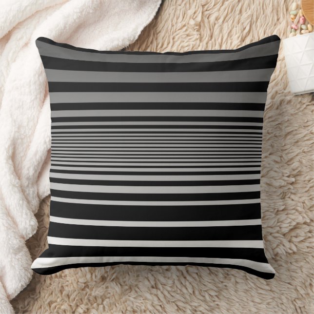 Coussin Gris Noir Simple Gris Gris Blancs (Couverture)
