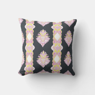 Coussin Gris, Rose, Jaune Design Reversible Jeu d'oreiller