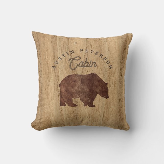 Coussin Grizzly Bear Lodge Grande horloge (Recto)