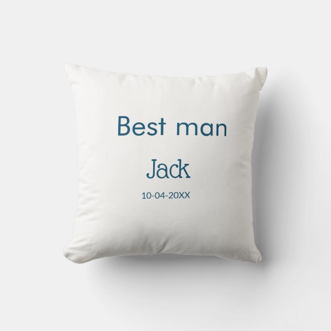 Coussin groomsman meilleur man ajouter nom texte bachelore (Recto)