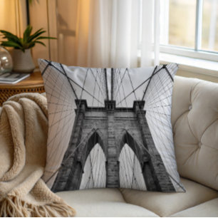 Coussin Gros plan architectural du pont de Brooklyn