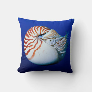 Coussin Gros plan de nautile à chambre