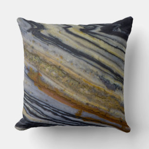 Coussin Gros plan d'une dalle de jaspe strié
