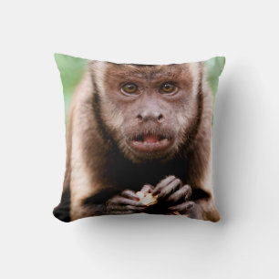 Coussin Gros plan sur un capucin à tête noire