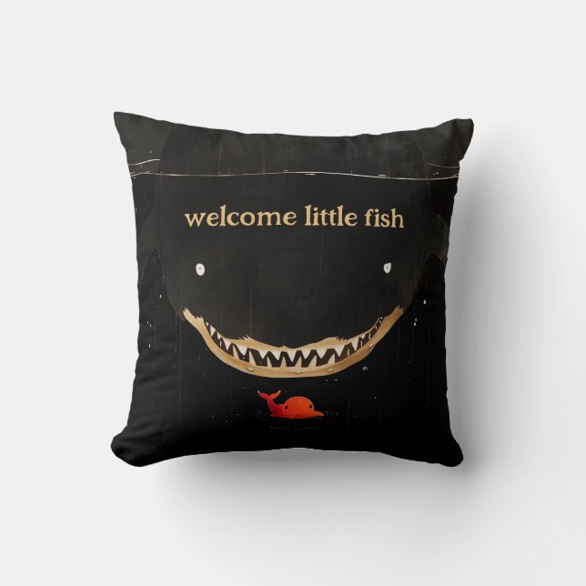 Coussin Gros requin foncé (Recto)