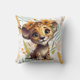Coussin Grossesse fleurie Safari Cheetah Cub