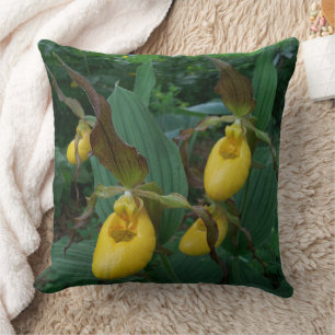 Coussin Groupe de fleurs d'orchidées à chlipper de la Dame