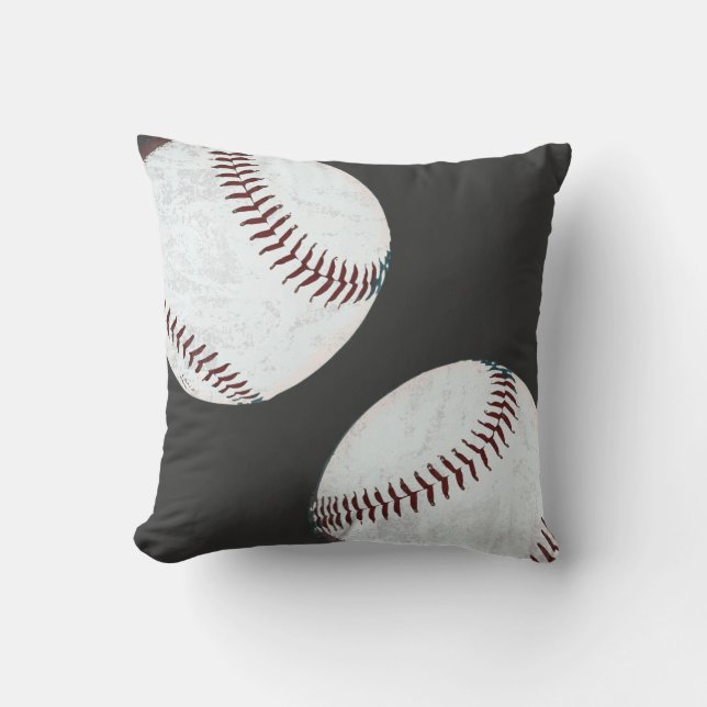 coussin grunge de boules de base-ball (Recto)