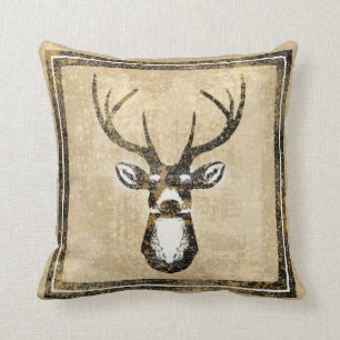 Coussin grunge de cerfs communs de mâle de Camo d