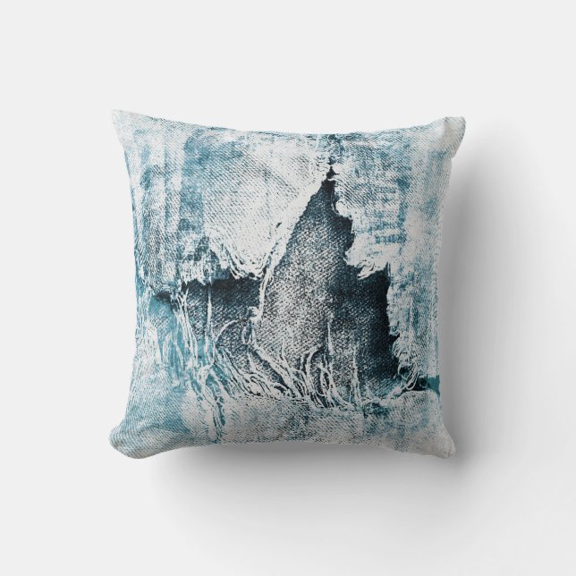 coussin grunge en denim (Recto)