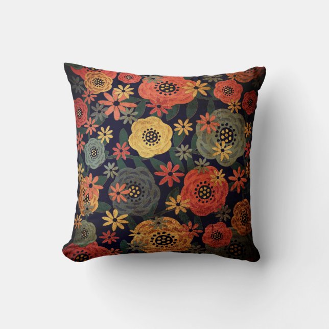 Coussin Grunge Floral (Recto)