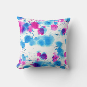 Coussin Grunge Taches Aquarelle Texture