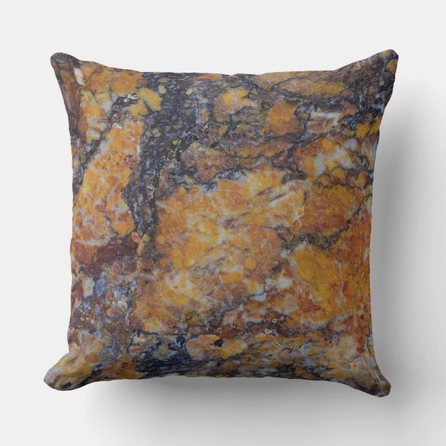 Coussin Grungy Brown Faux Marbre Texture (Recto)