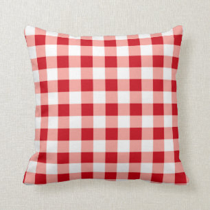 Coussin Guingan rouge