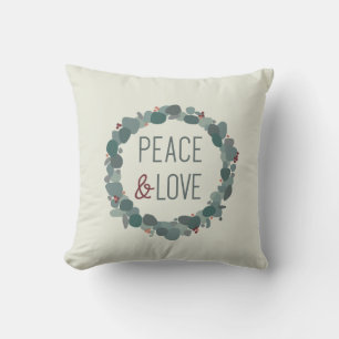 Coussin Guirlande minimaliste moderne eucalyptus Paix et A