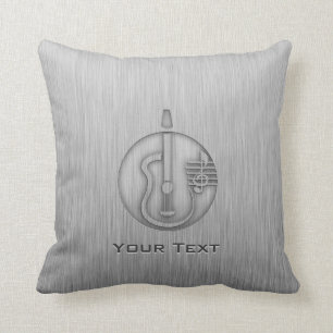 Coussin Guitare acoustique ; Métal-regard balayé