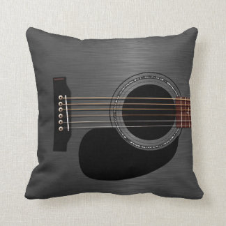 Coussin Guitare acoustique noire de cendre