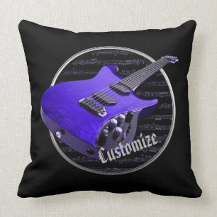 Coussin Guitare électrique pourpre personnalisée