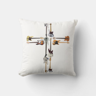 Coussin Guitare Lover Cadeau de Croix de Guitare