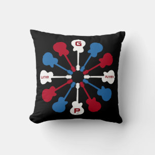 Coussin guitares. guitariste. guitarman
