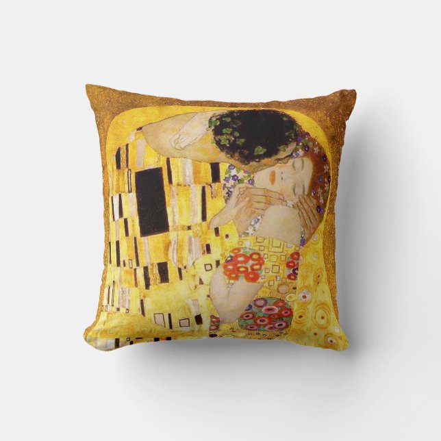 Coussin Gustav Klimt La Peinture Classique Du Kiss (Recto)