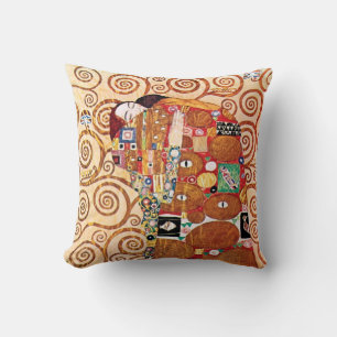 Coussin Gustav Klimt - L'Embrace - Peinture d'Art