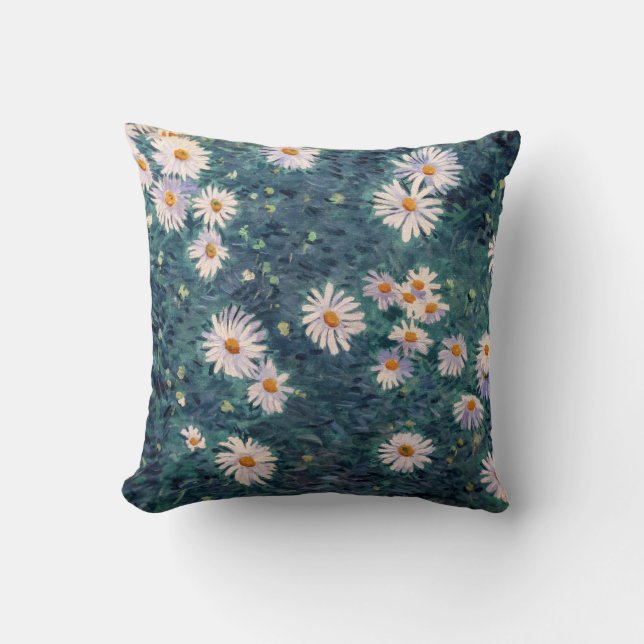 Coussin Gustave Caillebotte - Lit de marguerites, détails (Recto)