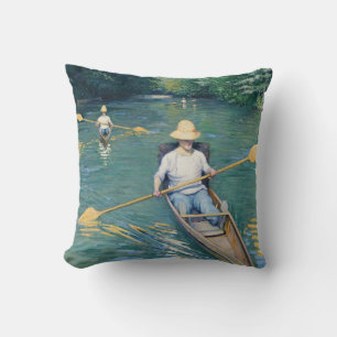 Coussin Gustave Caillebotte - Skiffs on the Yerres
