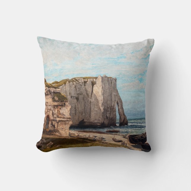 Coussin Gustave Courbet - Falaises à Etretat après la temp (Recto)