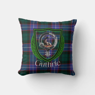Coussin Guthrie Scottish Clan Tartan & Crest