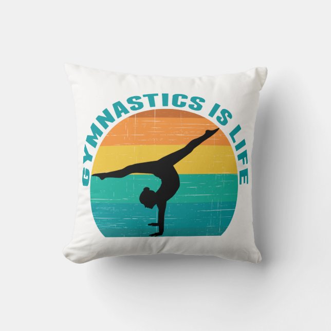 Coussin Gymnastique est Cool de vie Sunset Gymnaste (Recto)