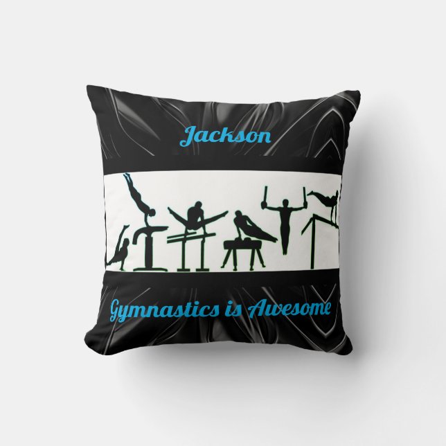 Coussin Gymnastique Garçons - Gymnastique est génial (Recto)