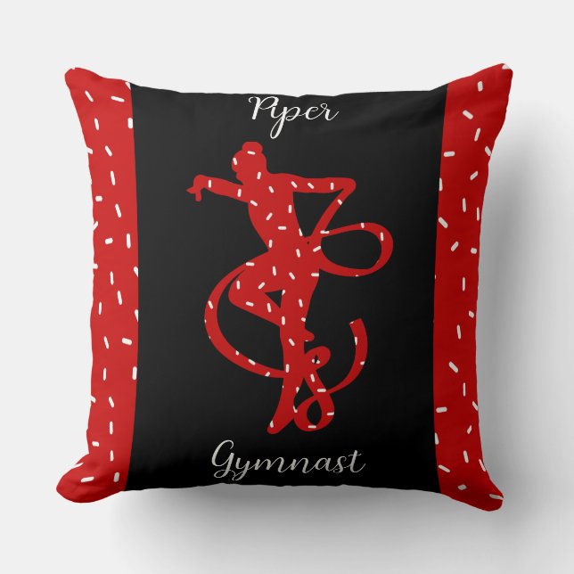 Coussin Gymnastique rythmique de Noël Rouge Bonbons Sprink (Recto)