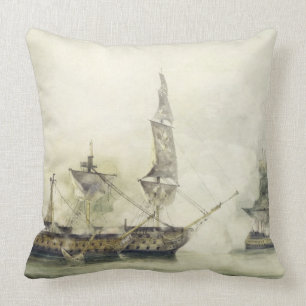 Coussin H.M.S. Victoire à la bataille de Trafalgar, 1805,
