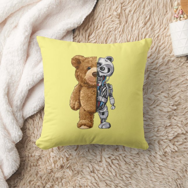 Coussin Half Bear Half Robot (Couverture)