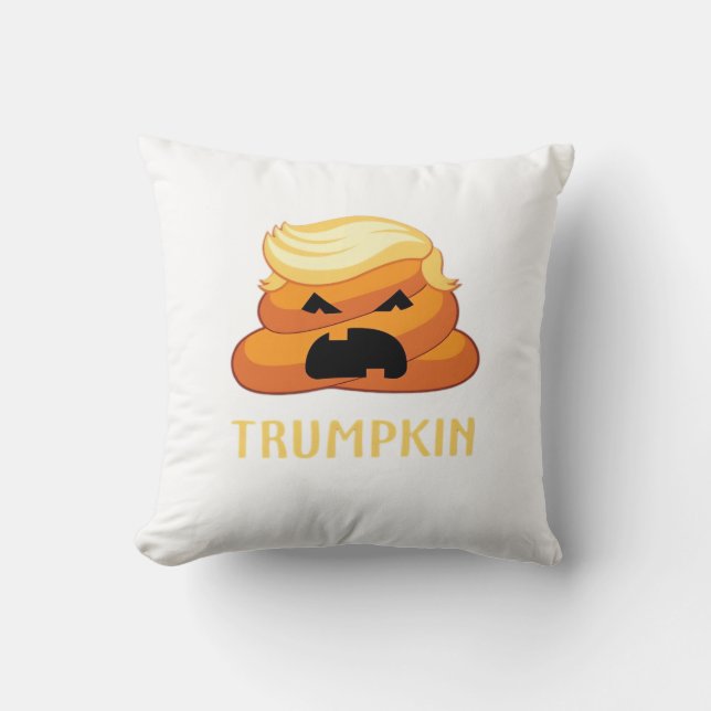 Coussin Halloween amusant pour Trumpkin Poop (Recto)