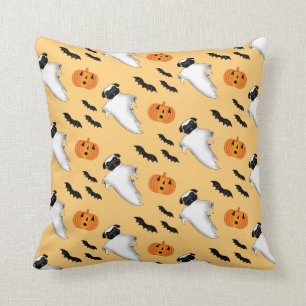 Coussin Halloween Carlin Fantôme mignon Citrouille chauve