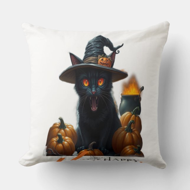 Coussin Halloween Cat  (Recto)