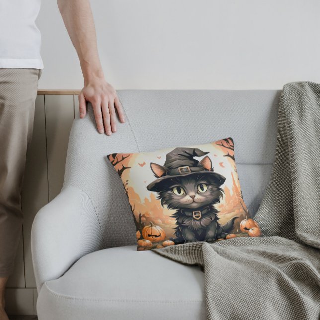 Coussin Halloween chat noir (Créateur téléchargé)