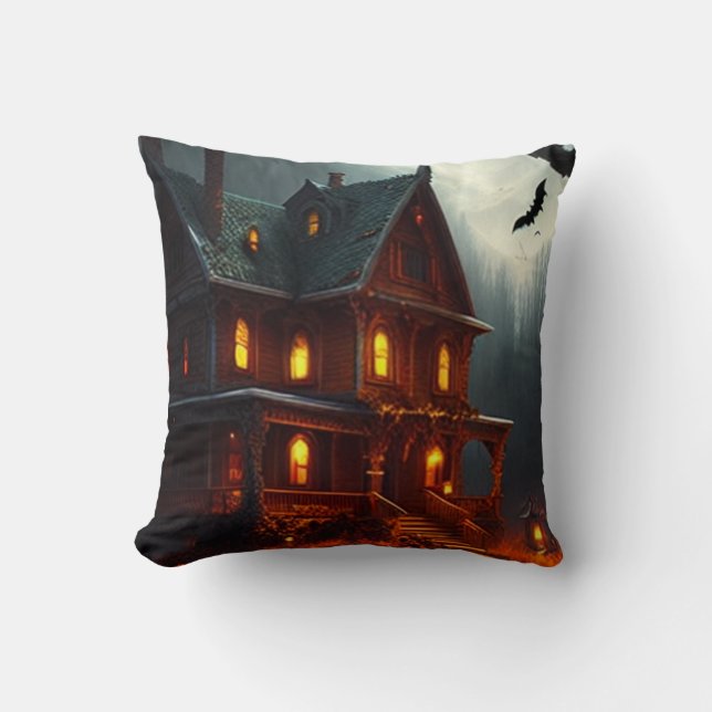 Coussin Halloween/Citrouille/Automne (Recto)