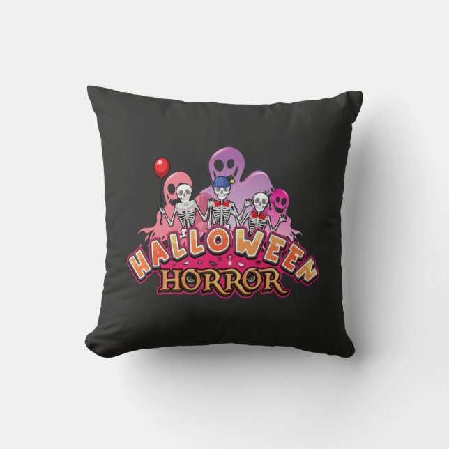 Coussin Halloween Clowns effrayants Horreur (Recto)