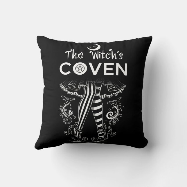 Coussin Halloween de la sorcière cuite de la sorcière Jamb (Verso)