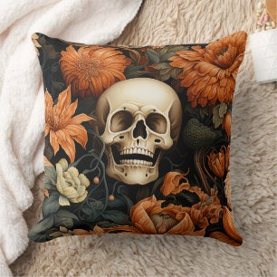 Coussin Halloween des crânes vintages