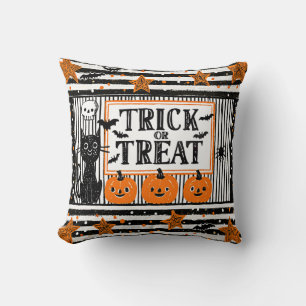 Coussin Halloween des friandises ou un sort