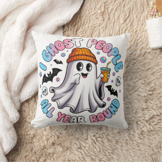 Coussin Halloween drôle transgenre - Je Ghost People