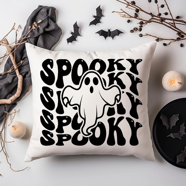 Coussin Halloween éffrayant Cute Fantôme (Créateur téléchargé)