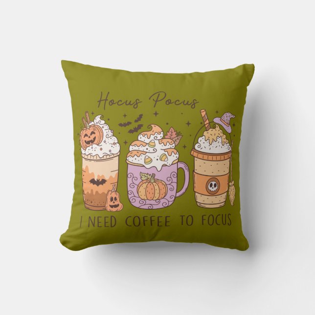 Coussin Halloween et café (Recto)
