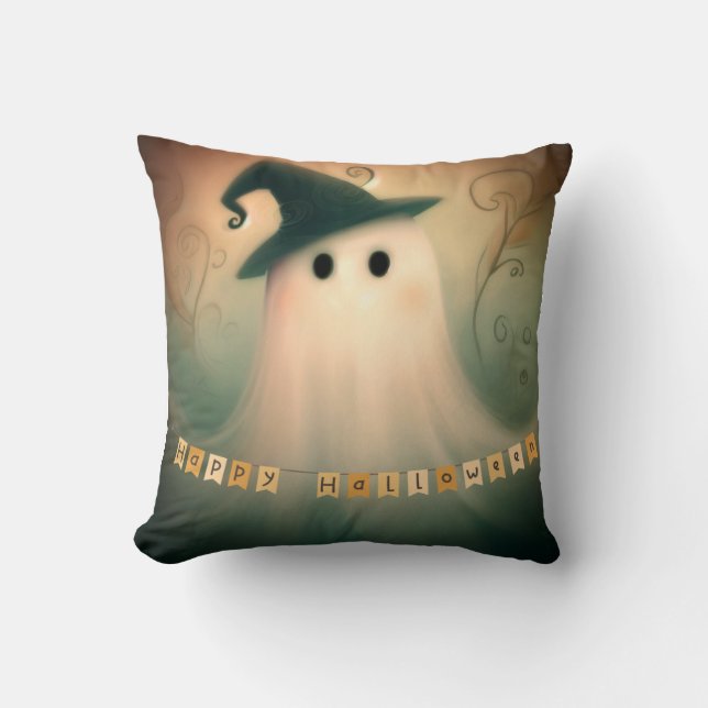 Coussin Halloween/Fantôme/Automne/Ornement capricieux (Recto)