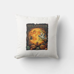 Coussin Halloween Fantôme Pleine Lune Jack Lanterns Zombie